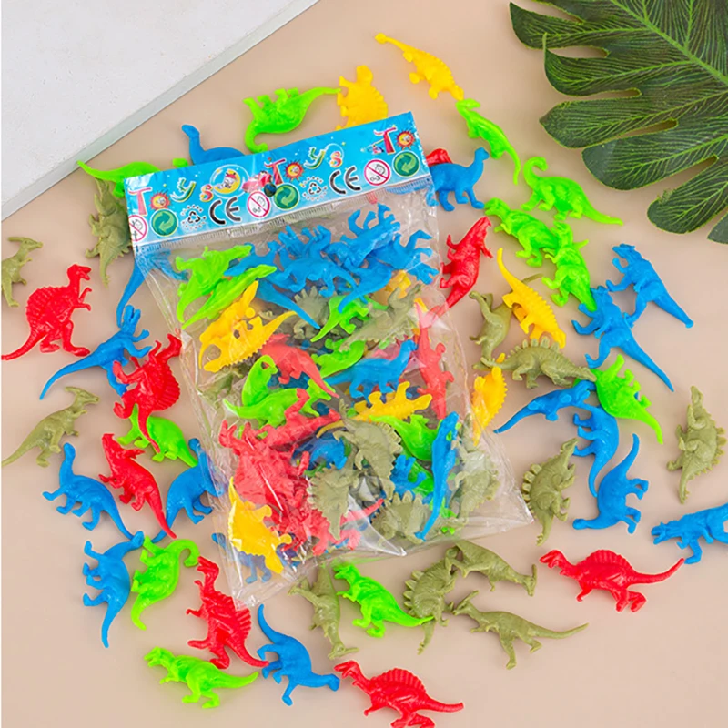 50 Stück bunte Mini kleine Dschungel Dinosaurier PVC-Modell für Kinder Junge Geburtstags feier begünstigt Pinata Füllstoffe Goody Bag Schule Belohnungen