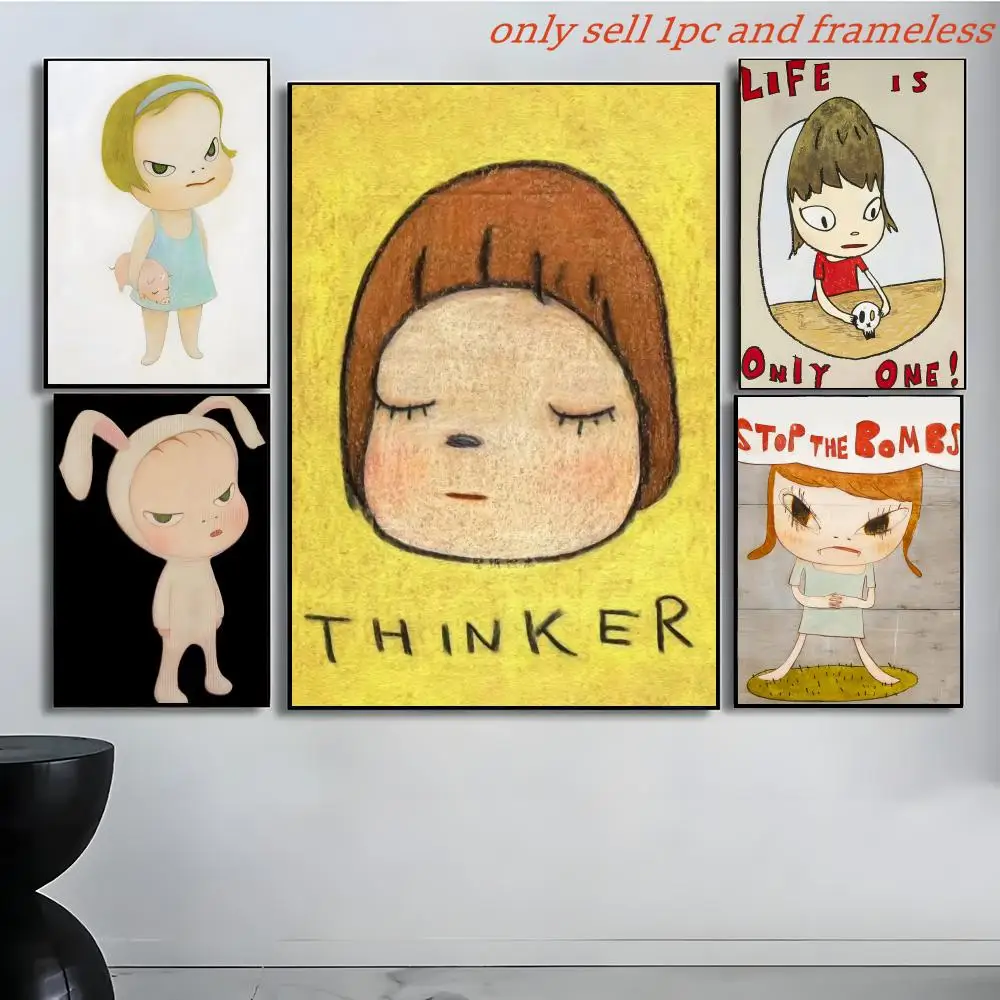 Image of Y-Yoshitomo Nara Poster, Poster-Gemälde mit Drucken, für Zuhause, Schlafzimmer, Wohnzimmer, Dekoration, Geschenk