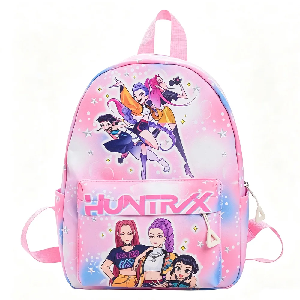 Rosaroter 10-Zoll Leichtgewicht-Rucksack Rumi Mira Zoey Saja Schultasche für Jungen und Mädchen Moch – Detail 9
