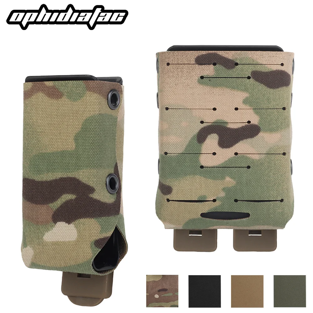 OPHIDIANTAC ligero pequeño 5,56/7,62/9mm almacenamiento Molle montado férula incorporada chaleco de cintura paquete de accesorios equipo de caza
