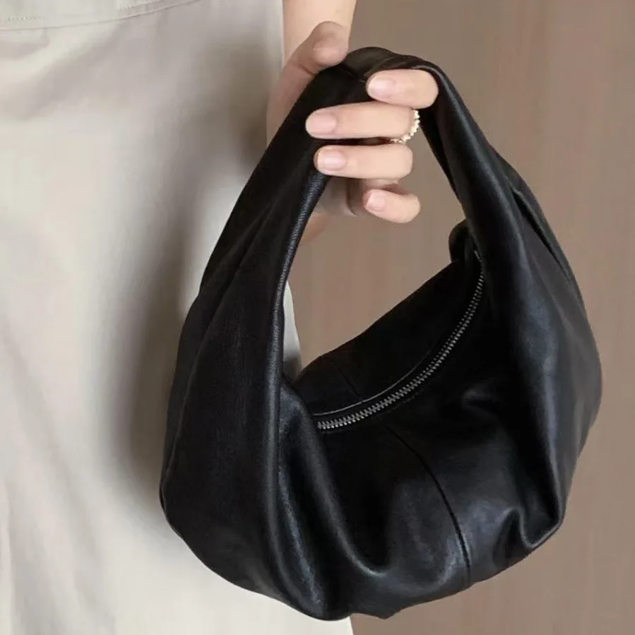 

Top Layer Plant Sheepskin Cloud Bag Women's Bag 2026 Genuine Leather Bag Hand-held Fashionable Women's Designer Luxury Bag