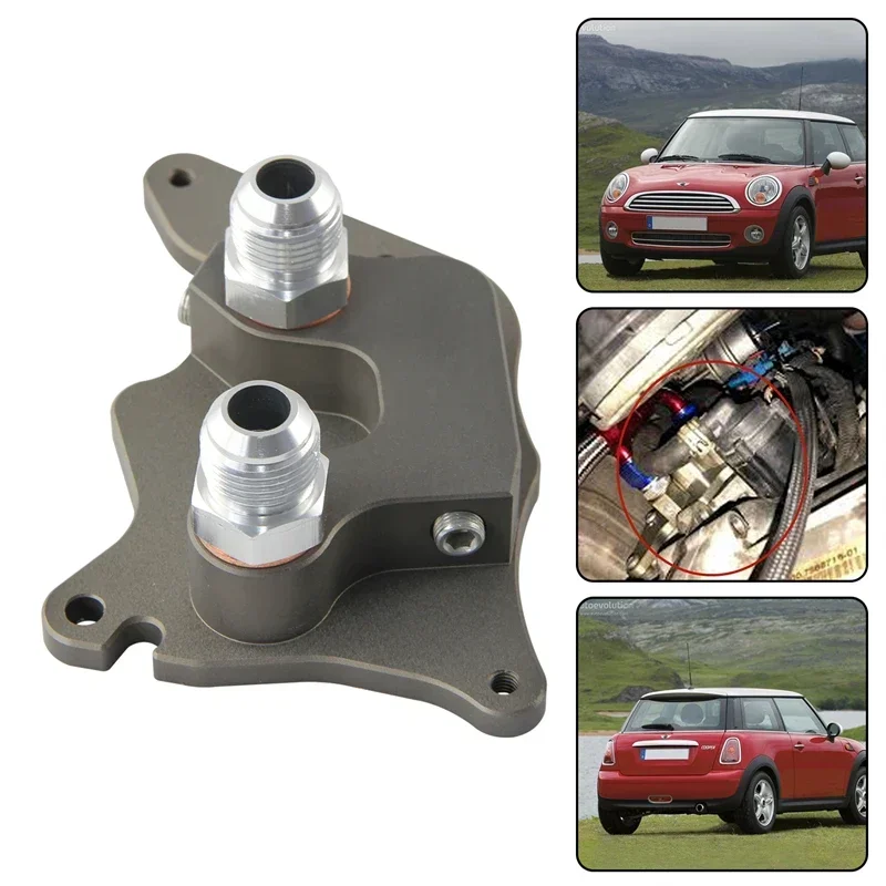 

AN10 Oil FILTER Oil Cooler Fitting Adapter Aluminum Gray/Black Fit for BMW Mini Cooper S Supercharger R56
