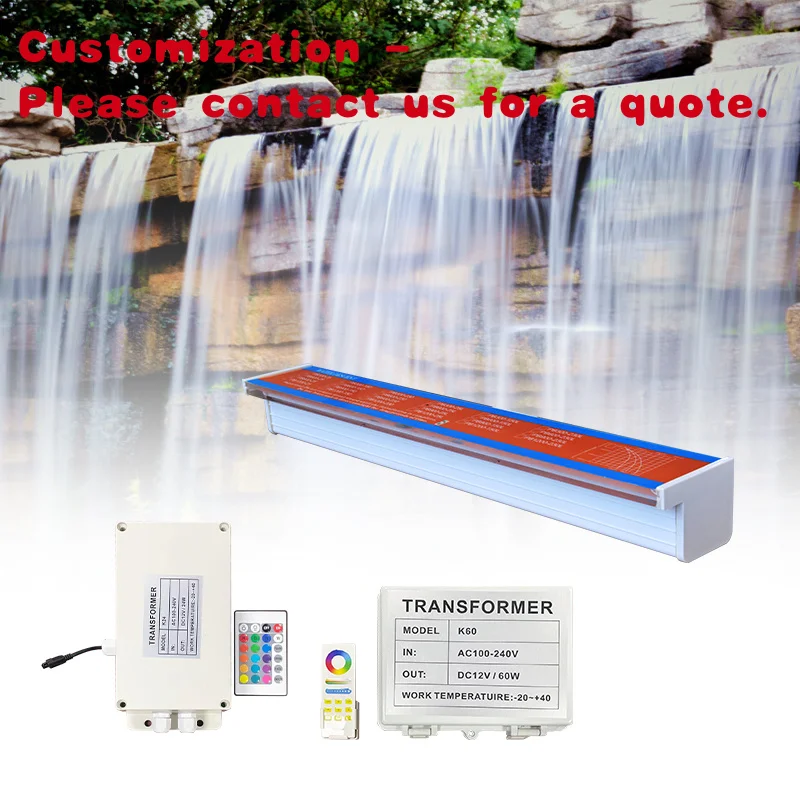 

на заказ.Акриловая садовая стена, прозрачный рабочий стол, внутренняя и наружная занавеска для фонтана, занавеска для бассейна, водопад со светодиодной подсветкой