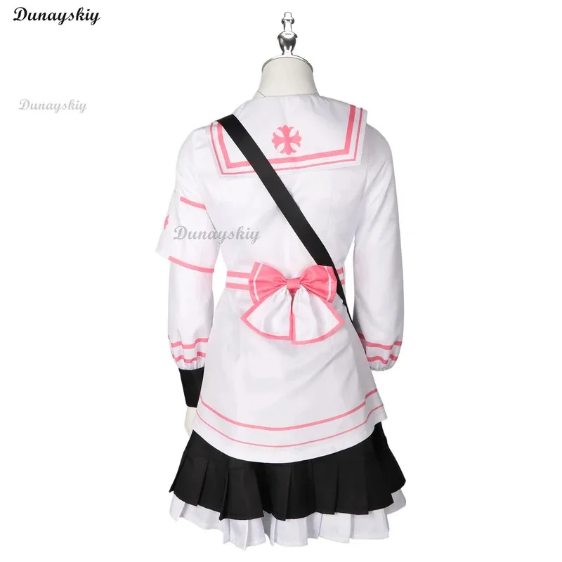 لعبة الأزرق الأرشيف سومي سيرينا تأثيري حلي شعر مستعار المرأة موحدة سترة عادية تنورة شعر مستعار ممرضة قبعة القوس هالوين بدلة الحفلات