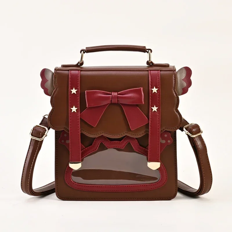

Fashion Ita Bags Luxury Leather Japanese Lolita Girls Crossbody Messenger Bag Lady Uniform Shoulder Handbag School Backpack