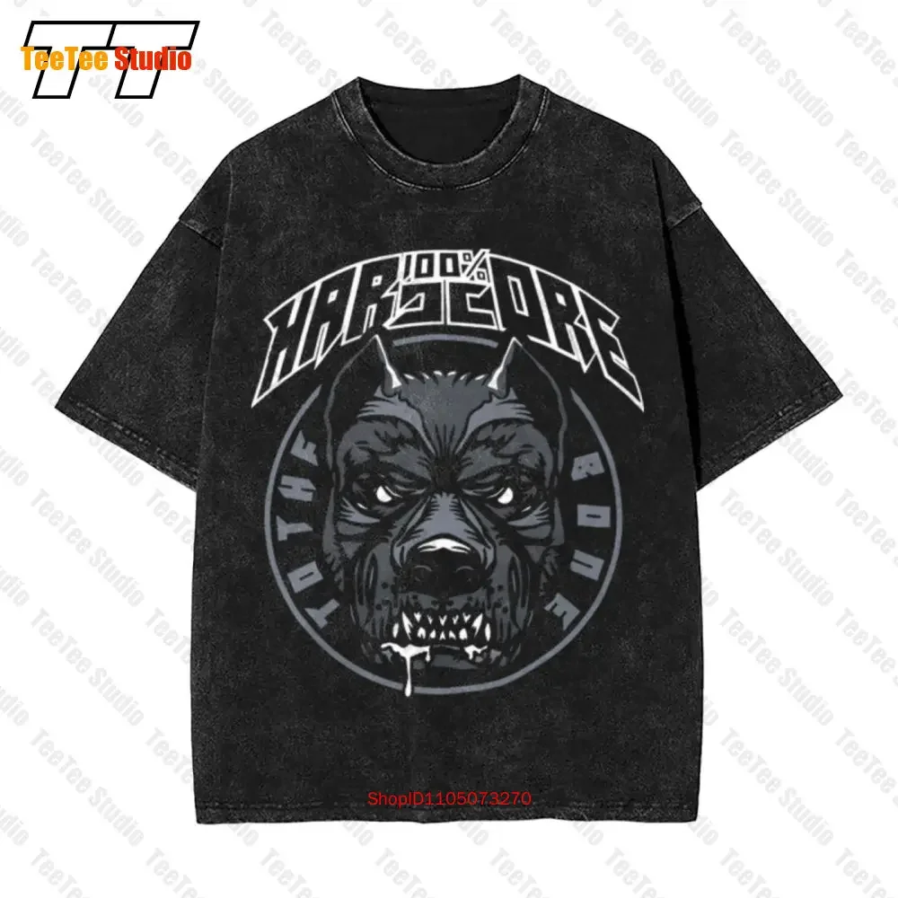 100 Hardcore Dog To The Bone Gabber Techno T Shirt For Men Oversized T-Shirt DC0V