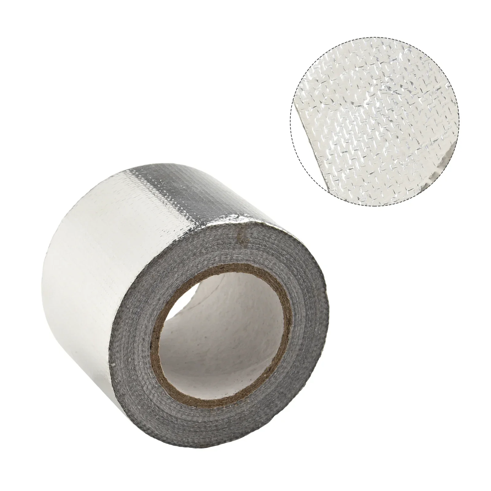 10Mx5cm Car Thermal Exhaust Tape Air Intake Heat Insulation Shield Wrap Waterproof Reflective Foil Tape Silver Adhesive