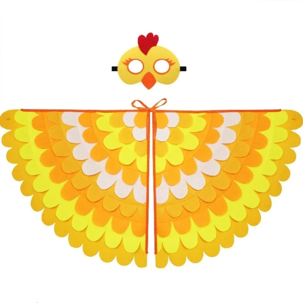 

Creative Felt Cloth Halloween Cloak with Mask Bird Wings Robe Halloween Children Costume Cosplay Owl Cape Mask Set Kid Gifts