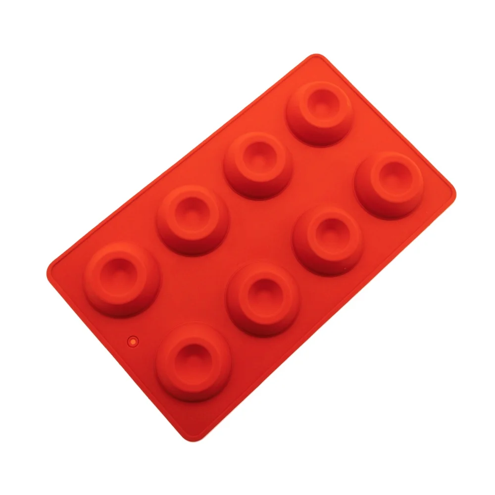 

New Arrival 8 Hole Round Concavo-Convex Donut Silicone Cake Mold French Mousse Dessert Chocolate Mold Jelly Pudding Baking Tools