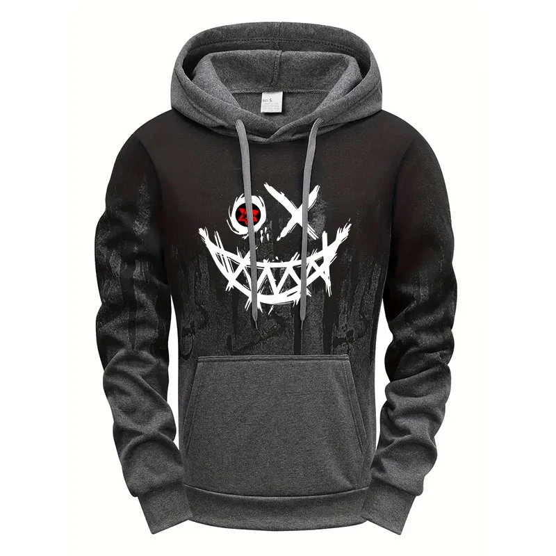 

Summer New Leisure Fashion Men's Hoodies 3D Smiley Printed Loose Sport Tops Outdoor Running Quick Drying Man Crew Neck Pullover