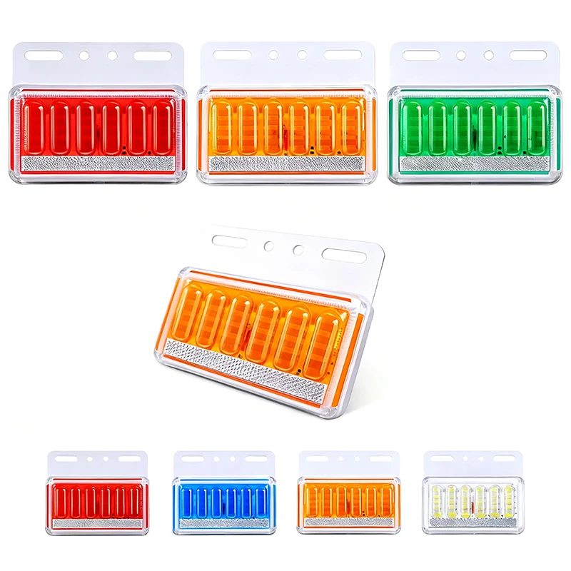 

8PC Universal 24V Truck Side Marker Lights 30 LED Waterproof IP67 External Lights Warning Tail Light Signal Indicator Lamp Amber