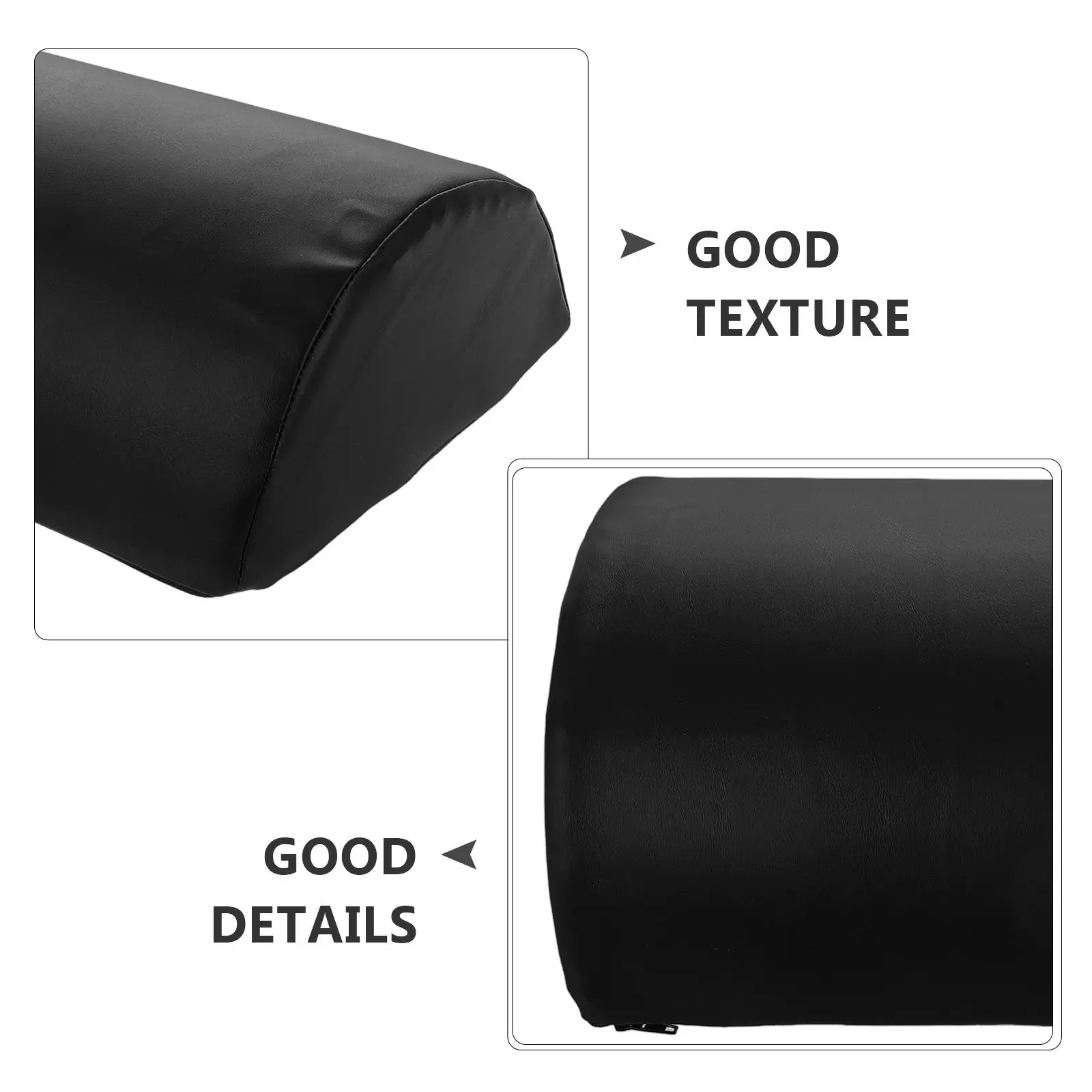 Bolster Pillow for Legs Elevator Half Round Black Massage Bolsters Pillows Table view 5