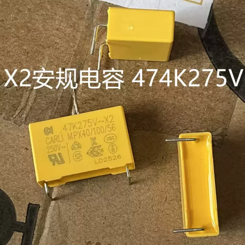 5-100pcs film capacitor 0.47UF 275V X2 capacitor 474K 275V pin distance 22.5MM safety capacitor