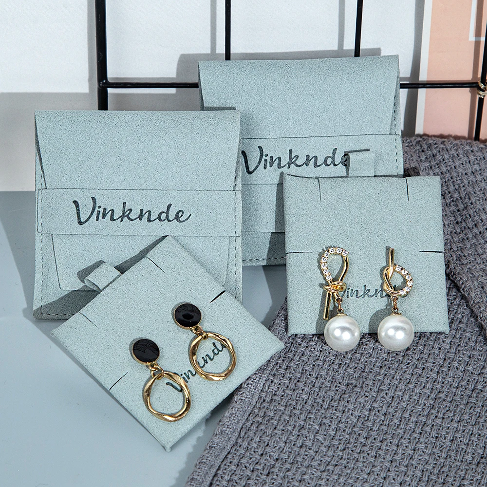 

8*8 см зеленое хлопковое ожерелье из микрофибры, упаковочная сумка, квадратный контейнер для ювелирных изделий со вставкой, серьги, держатель для браслета