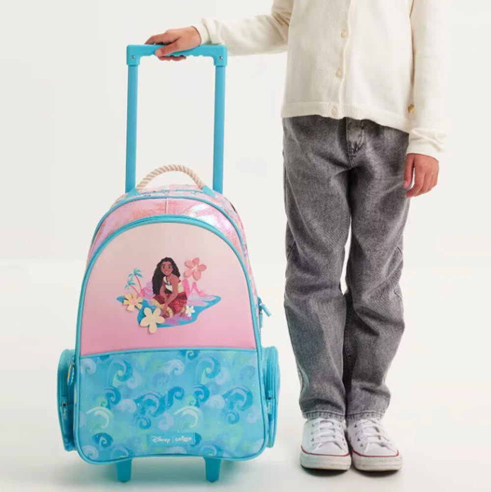 Disney Children's Wheel backpack Cartoon Rrolley Backpack Drawstring Backpack Stationery Schoolbag Girl or boy Birthday Gift