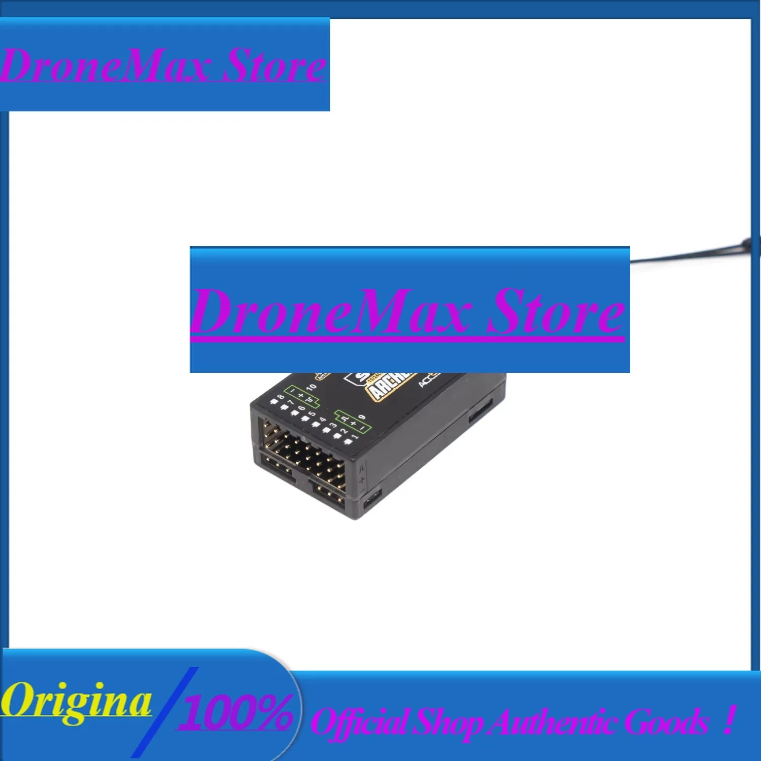 DroMaFrSky Archer Plus SR10+ Receiver 3-Axis Gyro & Accelerometer 10 Configurable Channels ACCESS & ACCST D16 Compatible