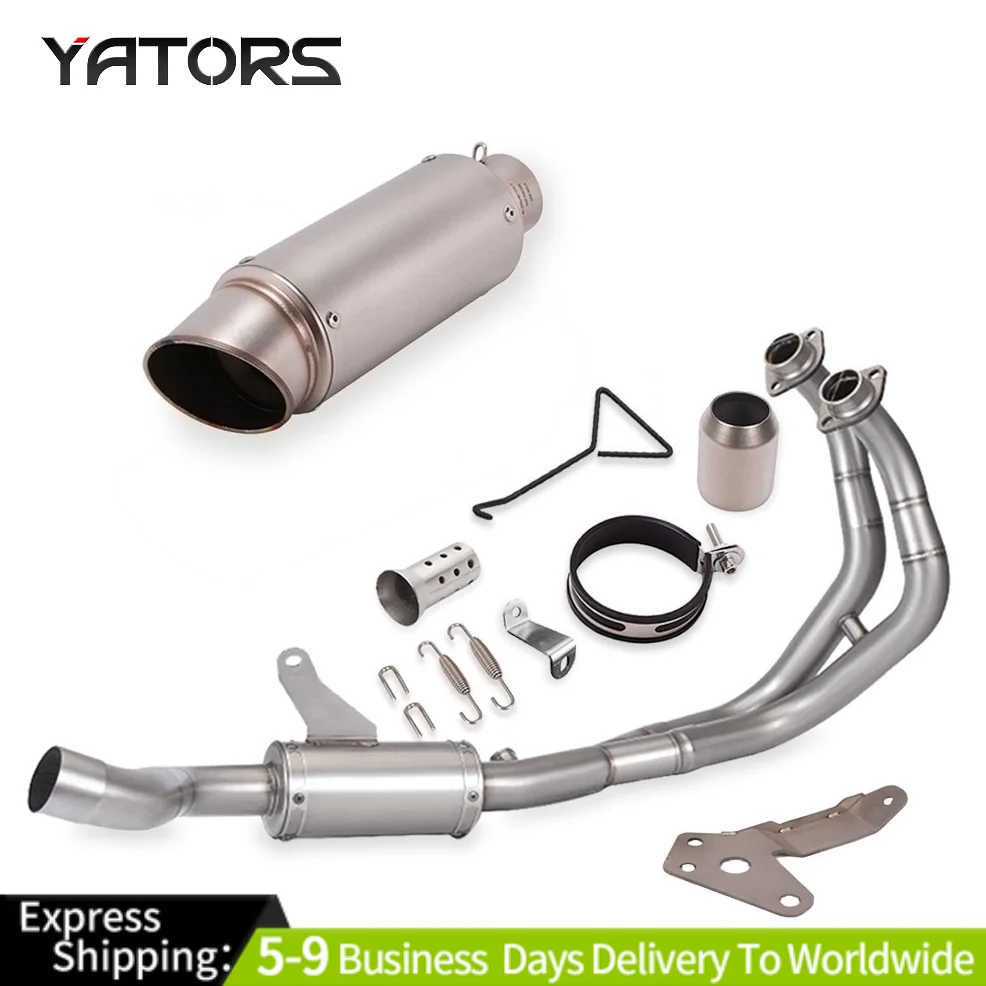

For Yamaha YZF-R7 2014-2025 Bolt-on Full Exhaust Header Link Pipe Muffler Exhaust Systems Exhausts Pipes