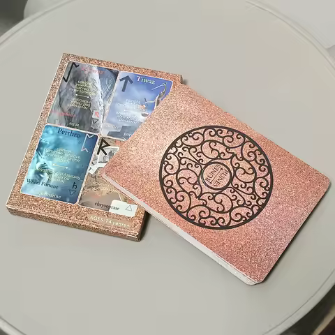 Ancient Wisdom Runes Deck 10.4*7.3cm 25 Pcs Runes Cards with Upright and Reversed Meanings