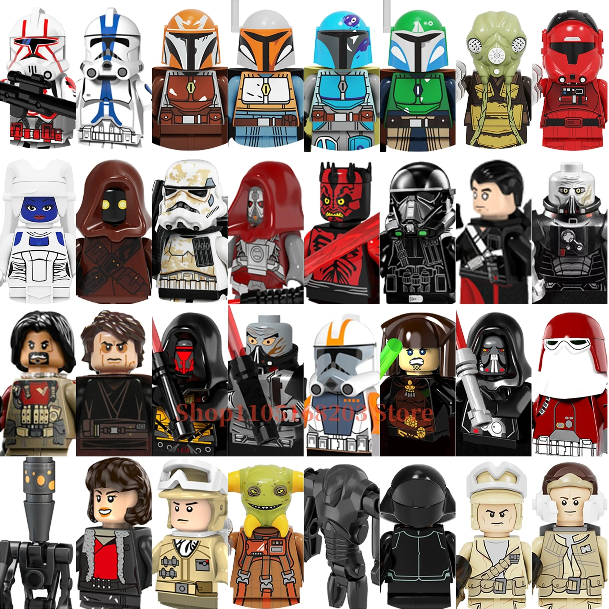 

PG644 PG2317 PG602 Hot toys building blocks Obi-Wan clone Trooper MINI assembly blocks children's Day gifts