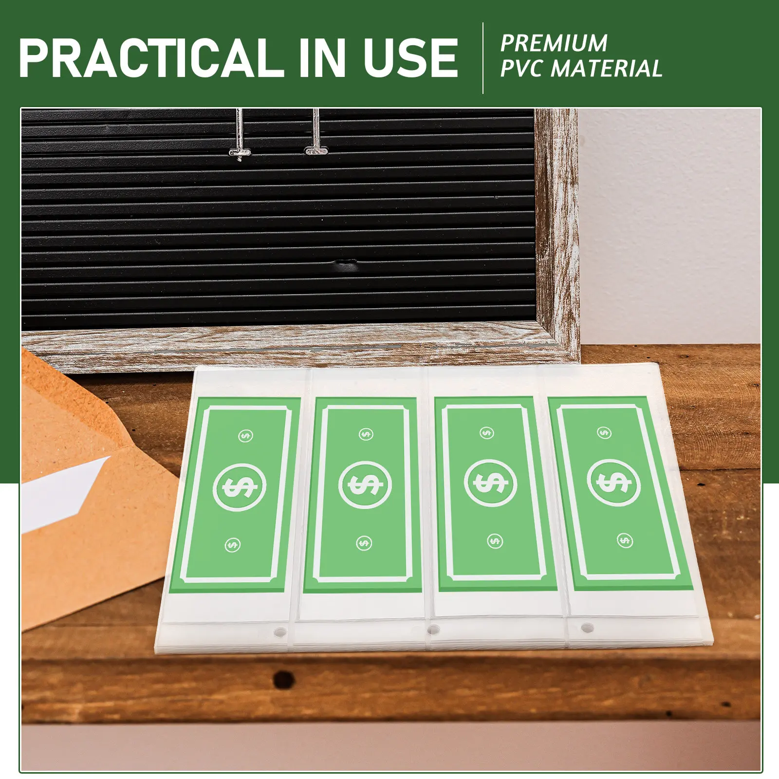 

10Pcs Cash Collecting Album Pages Paper Money Pocket Currency Sleeves for Storage Book Protector Money Hiders Page for Cash