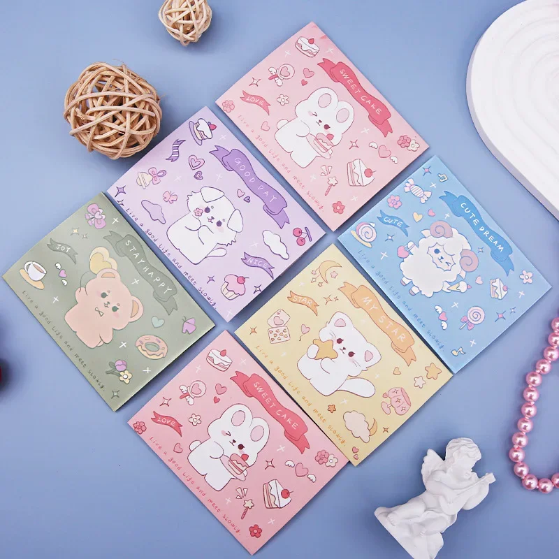 10 piece set cartoon cute gift card set suitable for children's day gifts and festivals thank you cards