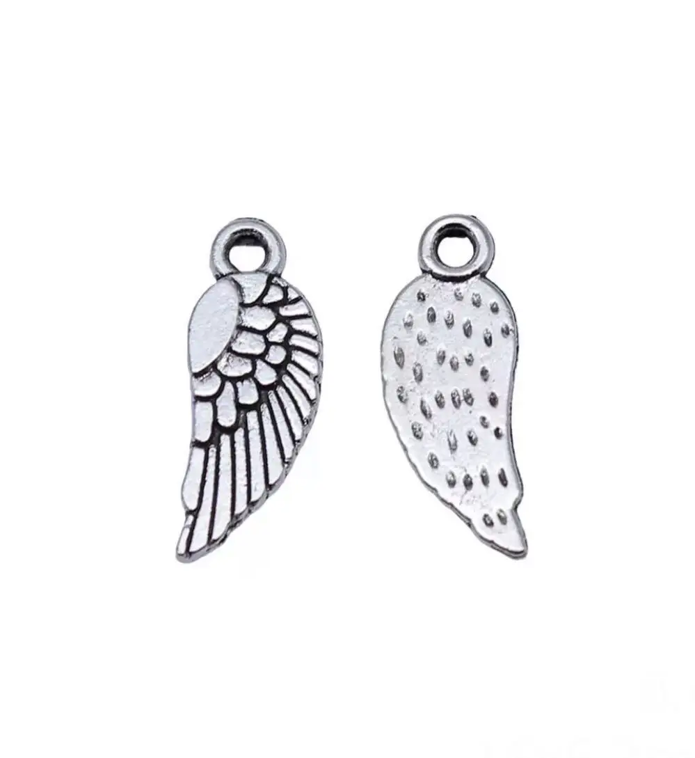 

40pcs 16*6.3mm Classic feather design pendants for making Alloy metal accessories HWCH0075