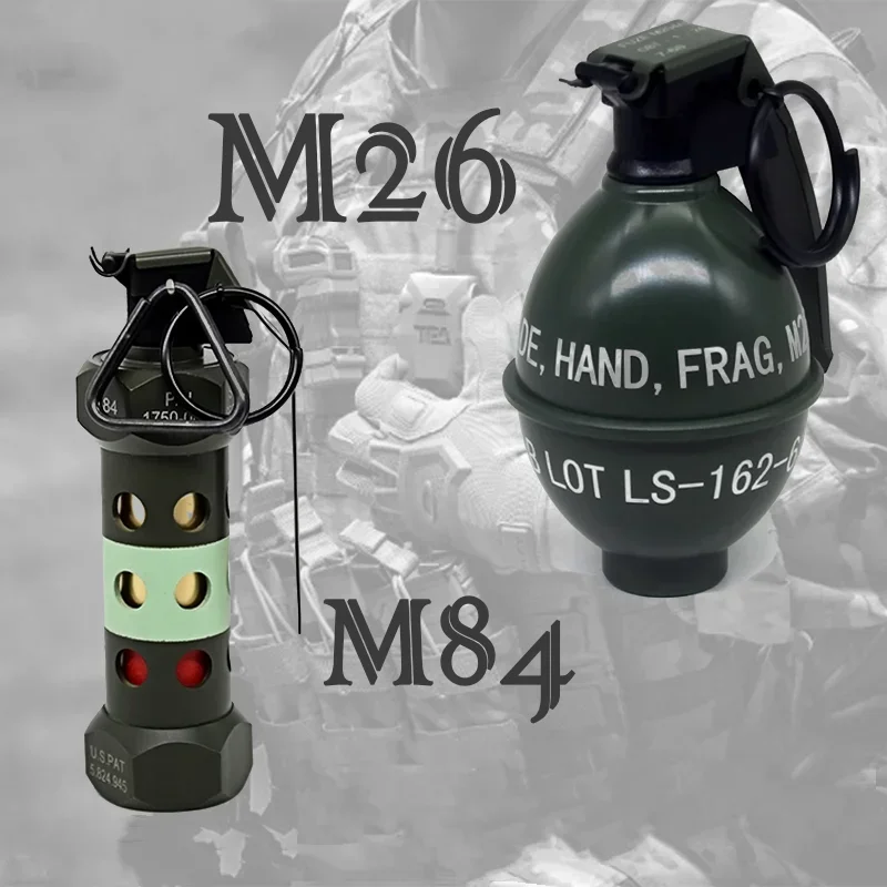 

M84 M26 Combination Toy Static Model Crafts Metal Version No Function Storage Tank Aids Handicrafts Film and Television Props