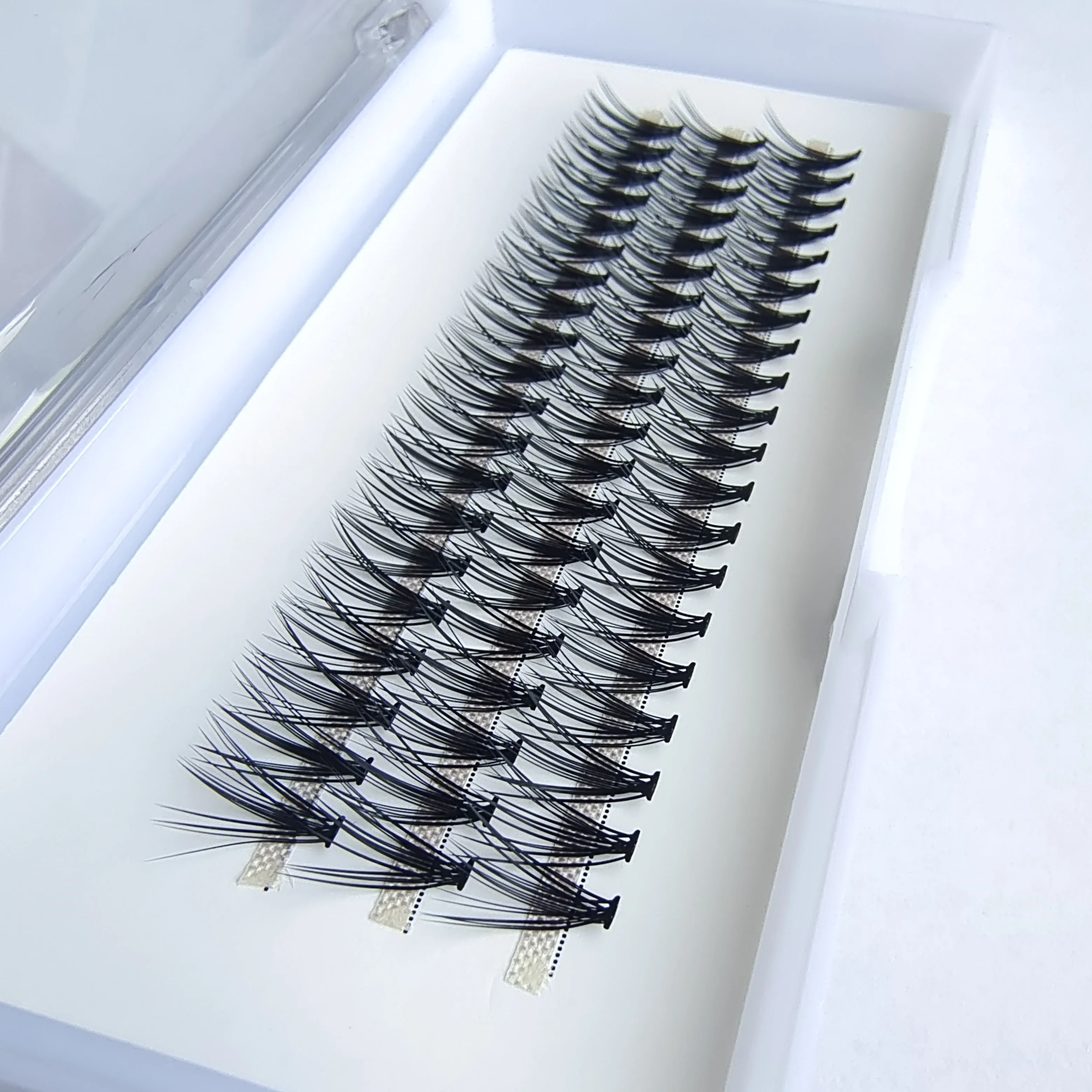 handmade lahes 10D20D30D for makeup invidual eyelashes  clusters bunches silk lashes  by korea makeupartist