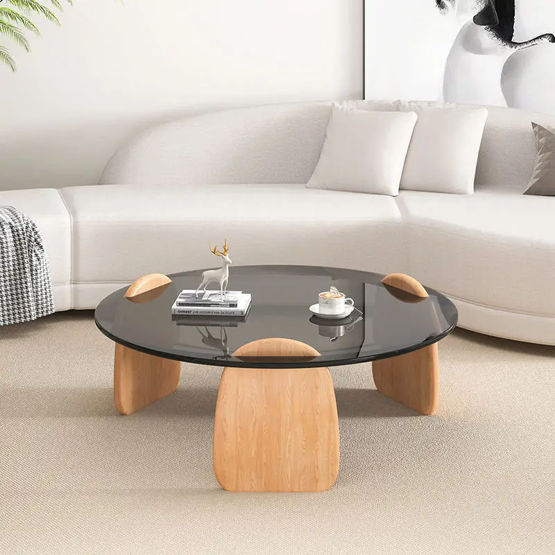 

%Round Center Table Glass Aesthetic Room Furniture Corner Tables Side Home Coffee Living Low Hospitality Tisch Hall Luxury