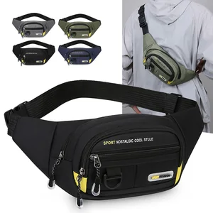 Men's Large Capacity Fitness Waist Pack Portable Anti Theft Ultra Thin Small Chest Bag Sports Outdoor Leisure Running Waist Bag