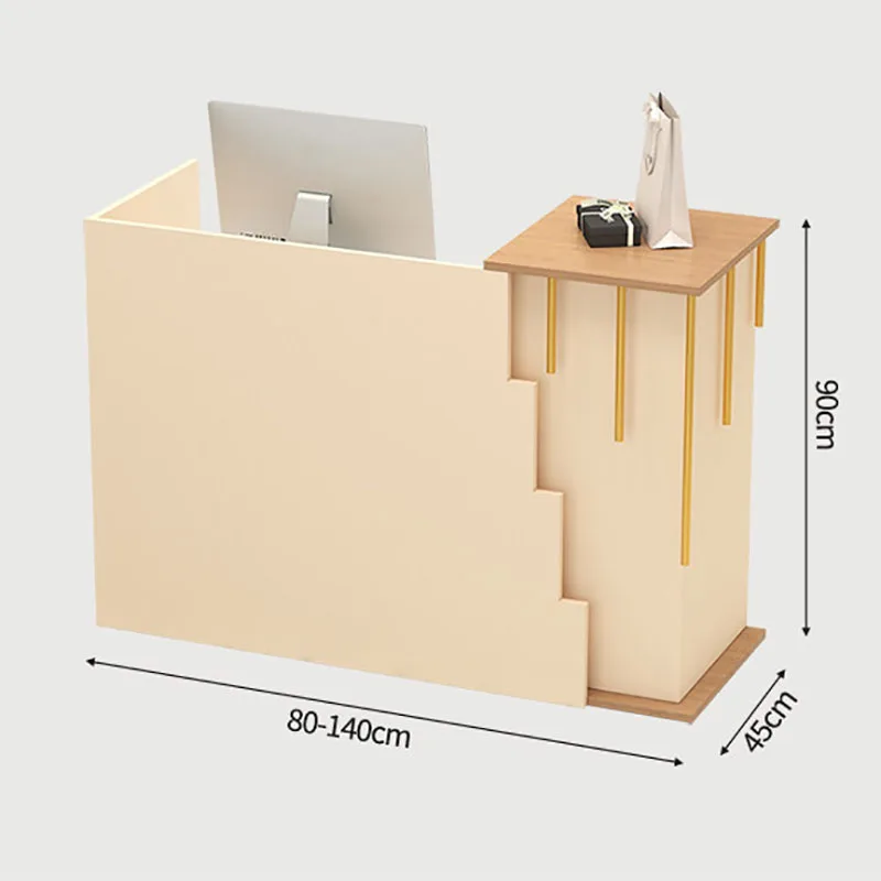 Customized Luxury Reception Counter Classic Versatile Exquisite Trendy Reception Desk Luxury European Mostrador Office Furniture