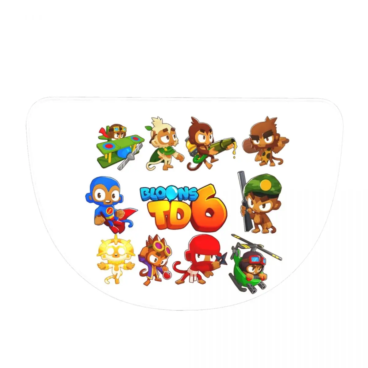 BTD6 Compilation Soft Flannel Half Round Doormat Non Slip Bathroom Mat Absorbent Floor Carpet for Home Bedroom