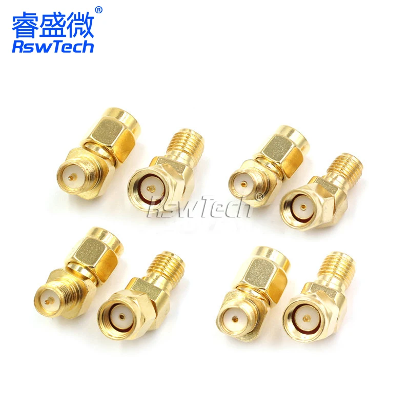 L Type 135 Degree Male to Female 45 Degree RF Adapter Antenna Connector SMA Coaxial Pure Copper