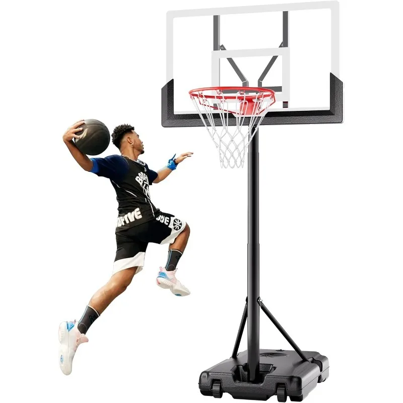 

Basketball Hoop with Adjustable Height Portable Basketball Goal System for Outdoor Indoor Use 45 inches Heavy-Duty Steel Frame