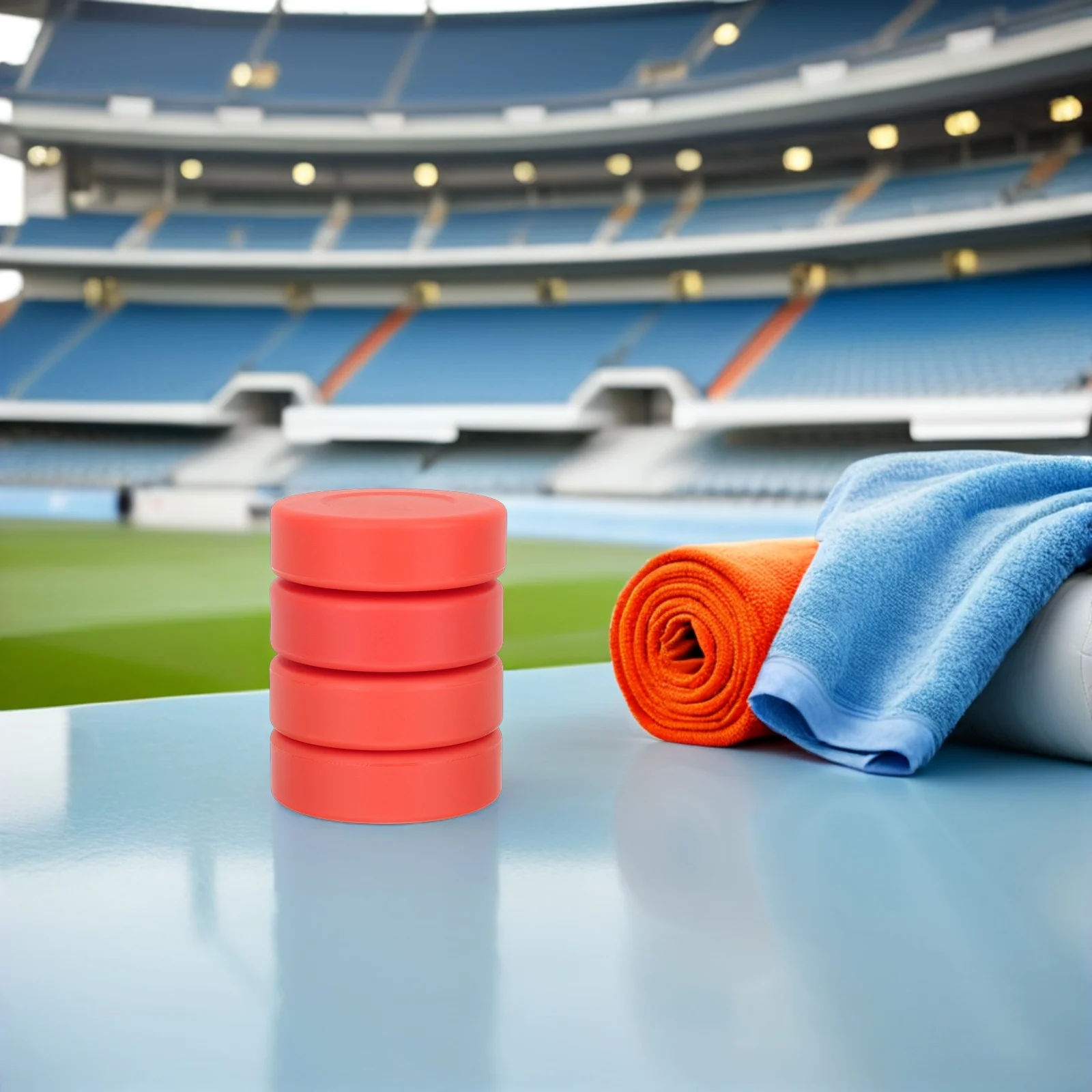 8 قطع من كرات الهوكي البلاستيكية غير اللامعة للتدريب على هوكي الجليد في الأماكن المغلقة والخارجية وحقيبة الحفلات الرياضية