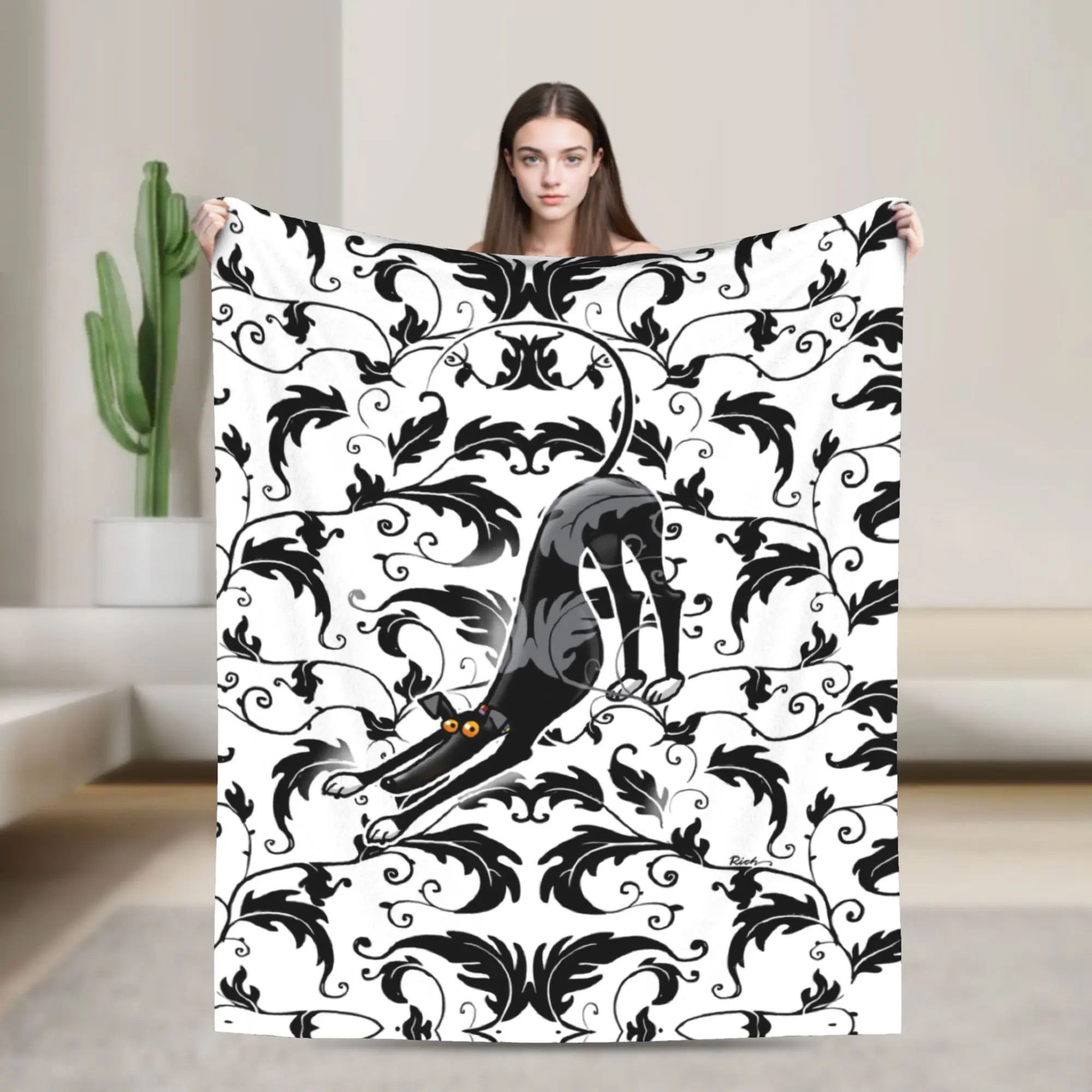 Arts & Crafts Bowdown Hound Blankets Greyhound Whippet Lurcher Dog  Fuzzy Throw Blanket Bed Sofa Ultra-Soft Warm Bedsprea