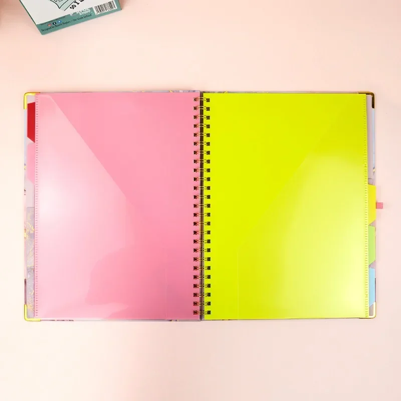 Pp Board Clip Coil Notizbuch mit selbst klebenden Seiten