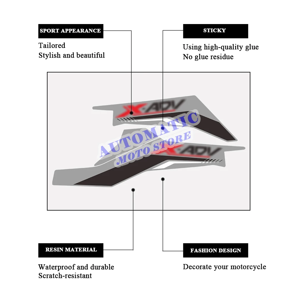 For Honda X-ADV 750 X ADV XADV750 2021 2022 2023 2024 PVC Motorcycle Swingarm Stickers Waterproof Protective Decals Accessories