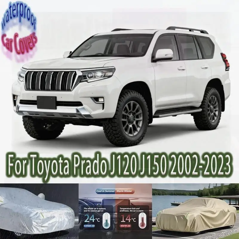 

For Outdoor Protection Full for Toyota Prado J120 J150 2002 2023 Waterproof Dustproof Car Covers