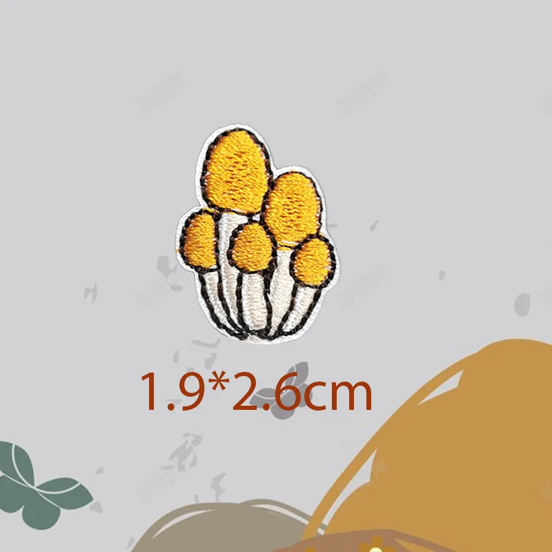 Cute Mushroom Bear  Patches For Clothing Kids Iron-on Transfers For Clothing Scratch Patch DIY Sewing Applique Toppe Vestiti