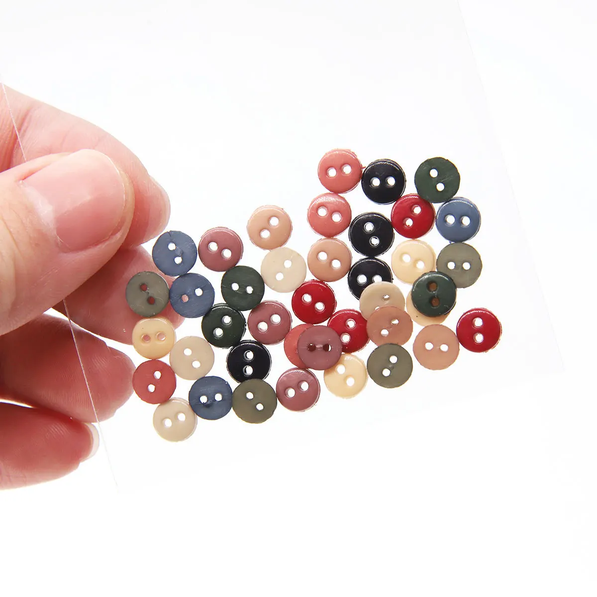 50-200pcs Mini Buttons 6mm Round Tiny Button For DIY Crafts Doll Shoes Clothes Garment Sewing Solid Color Cartoon Scrapbooking