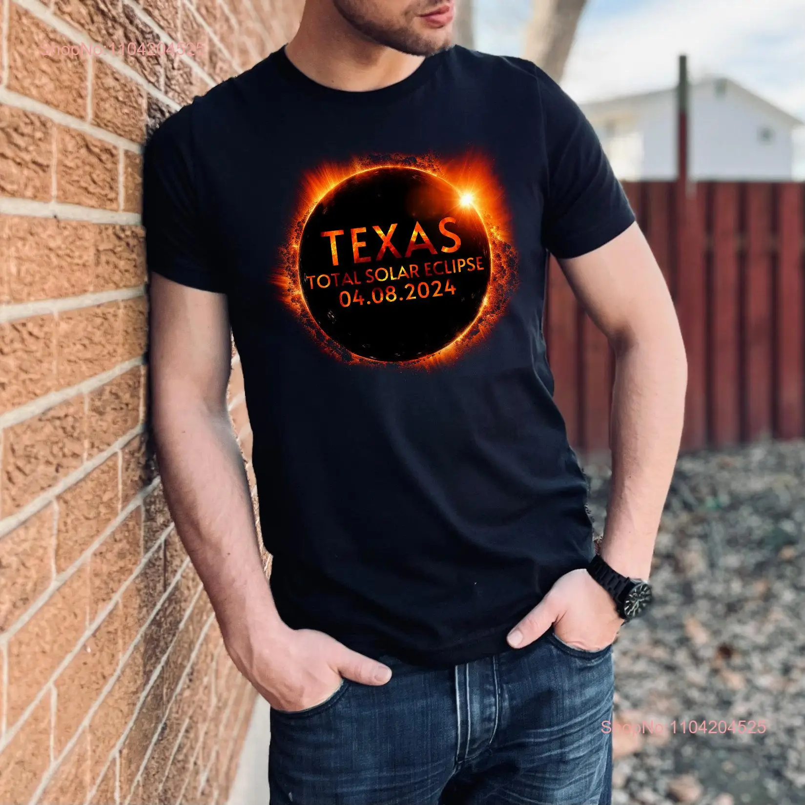 Solar Eclipse 2024 TEXAS Total Event Celestial T Shirt Stargazer Spring America Path of Totality long or short sleeves