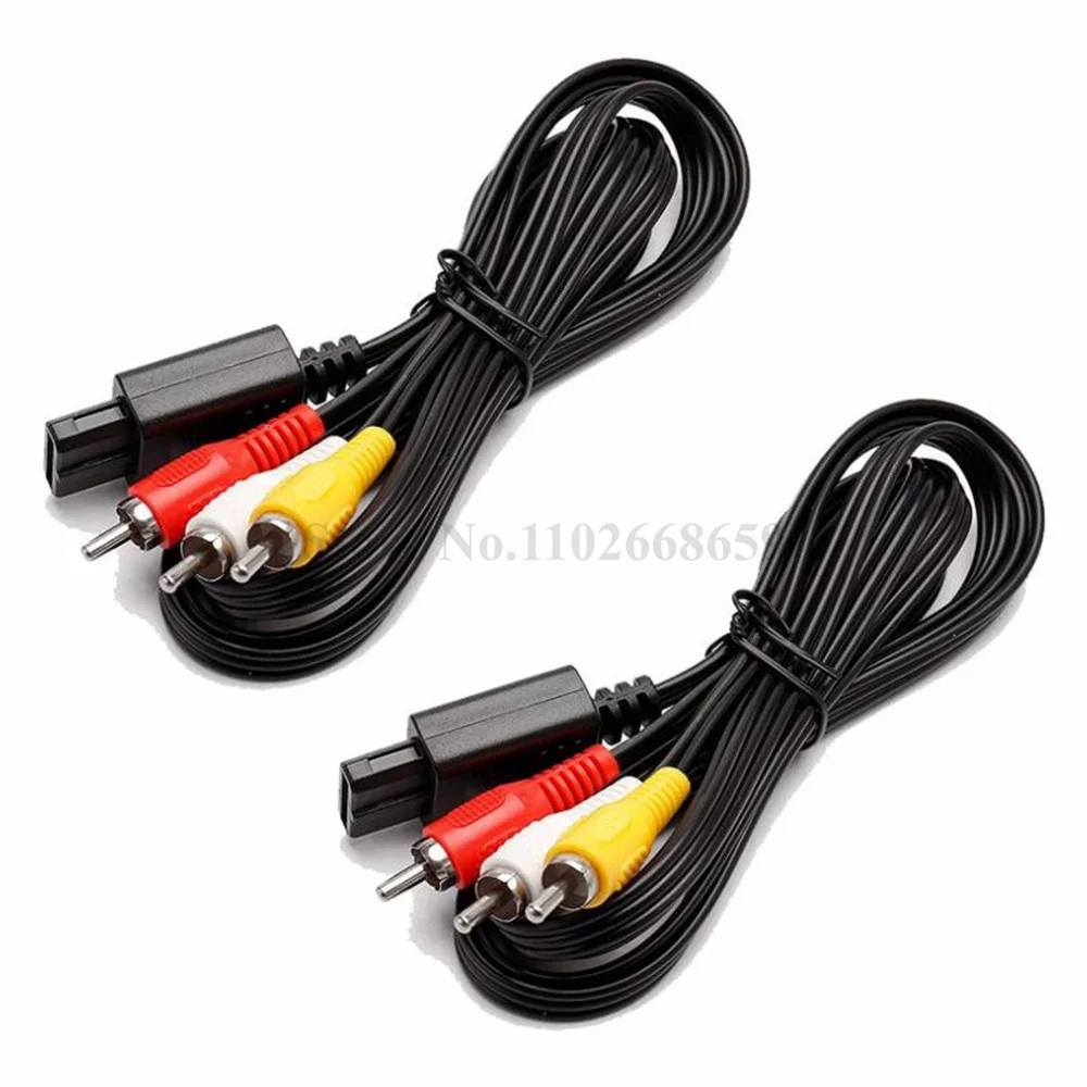 

500Pcs 1.8M For Nintendo 64 Audio TV Video Cord AV Cable to RCA For Super Nintend GameCube N64 SNES Game Cube Accessory