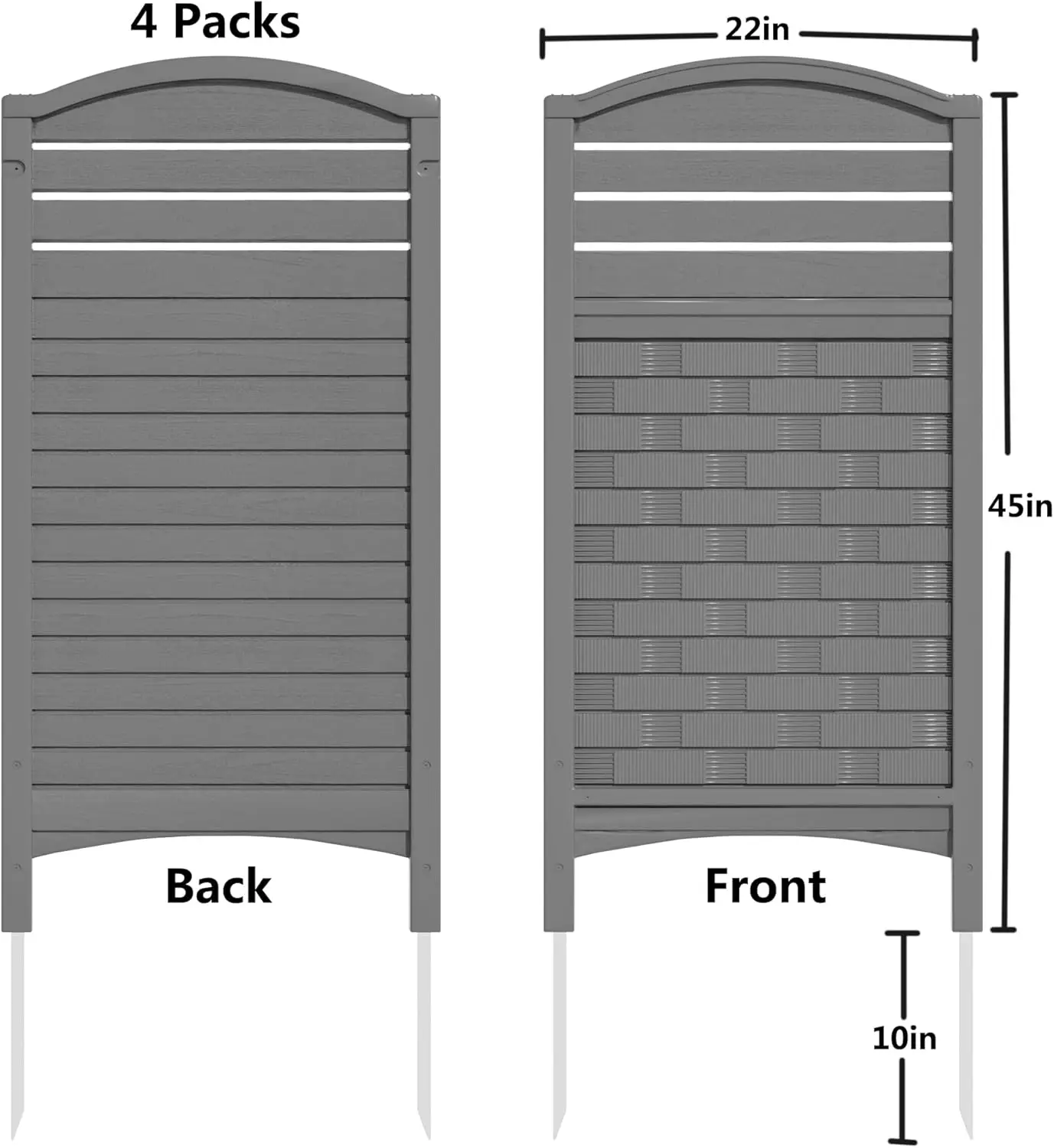 ألواح الخصوصية للسياج الخارجي، ألواح سياج الخصوصية من الراتنج للخارج، مكيف الهواء/علبة القمامة/علبة معدات حمام السباحة، 4 عبوات #4