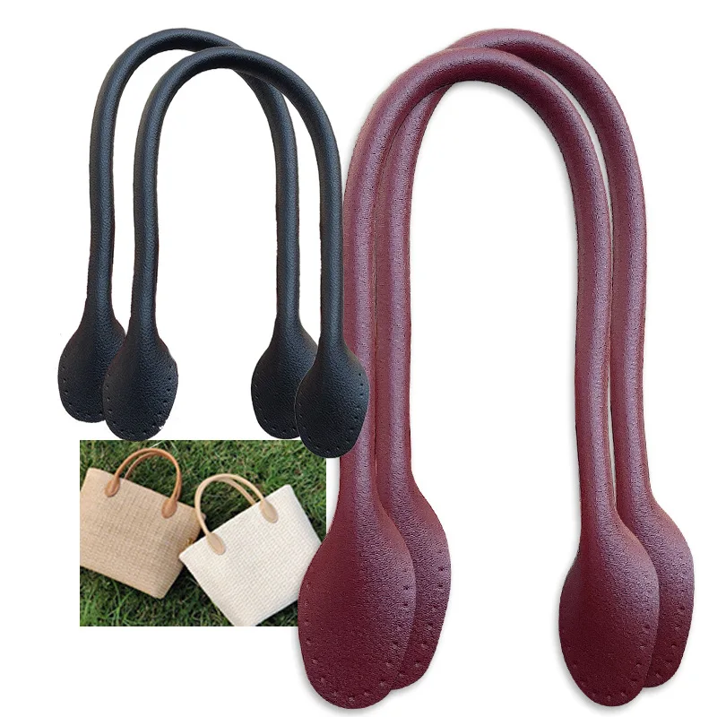 32/42/cm Bag Handle Leather Handle Bag Accessories Hand-woven Bag Short Hand-held Pinhole Can Be Sewn