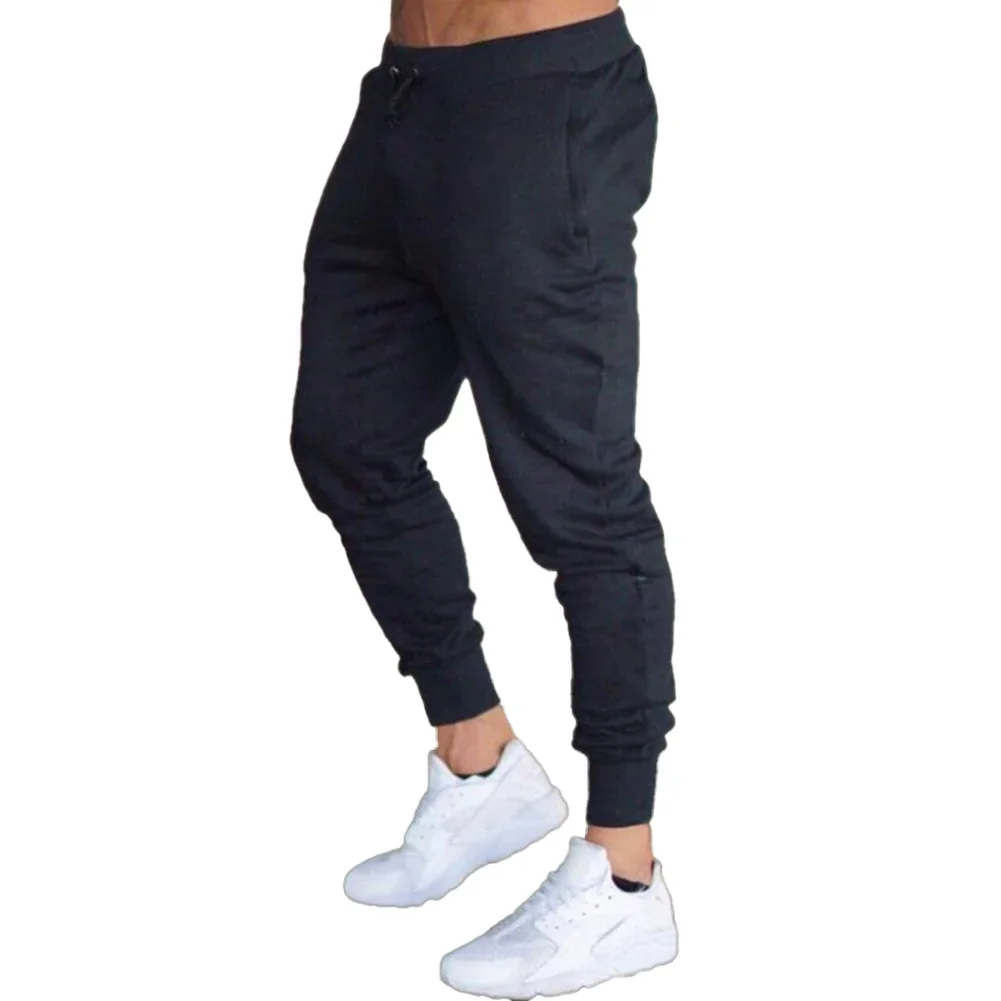 

Men's Casual Sports Trousers Solid Color Joggers Pants Comfortable Loose Fit Drawstring Closure Multiple Sizes