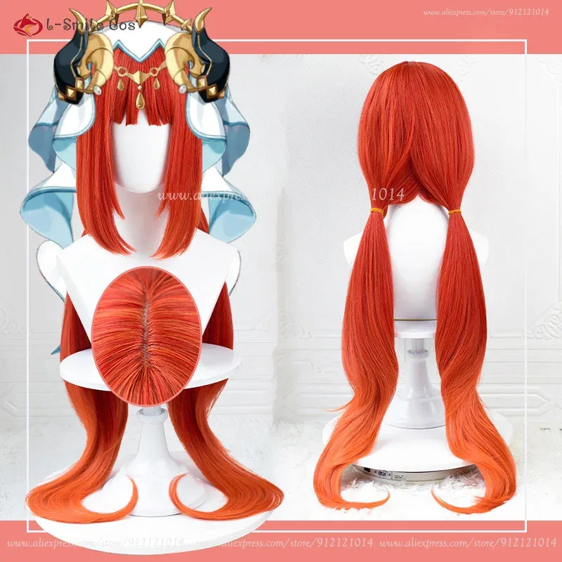 

Игра Sumeru 95 см красный косплей аниме реквизит Nilou термостойкий Хэллоуин вечеринка + шапочка для парика