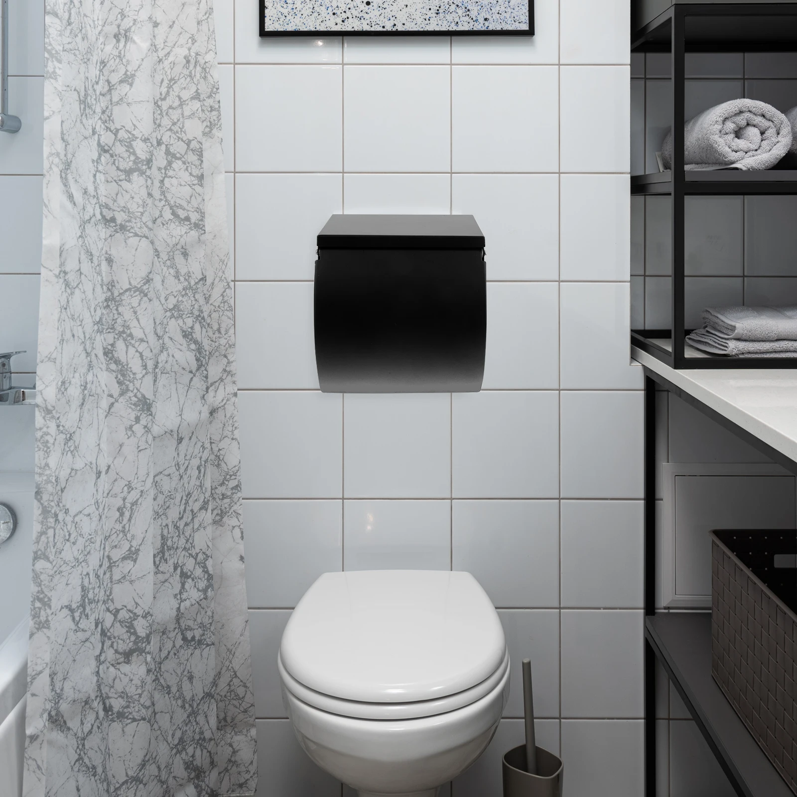 

Stainless Steel Bathroom Toilet Paper Holder Shelf Wall Mounted Storage Rack Tissue Box Waterproof Durability Easy Installation
