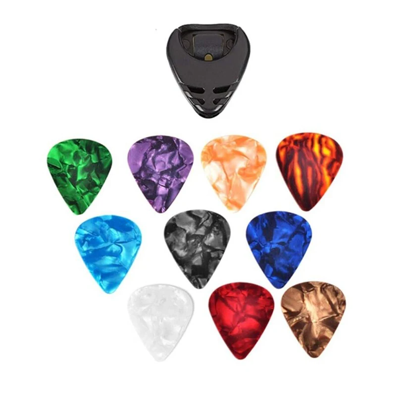 10pcs Guitar Picks Universal ABS Picks Thumb And Index Finger Picks Mediators Thumb And Finger Picks Random Colors