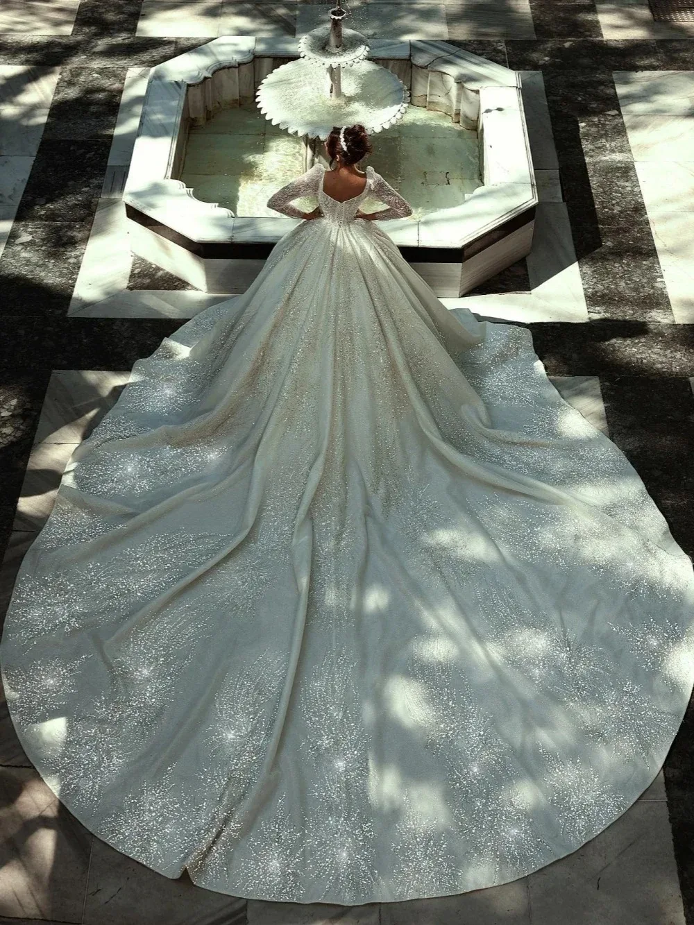 Beaded Long Wedding Dresses 2026 Modest Long Sleeve Bridal Gown Charming Princess Dresses For Bride Vestidos De Noiva Customized